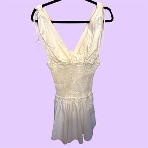 Zara White Poplin Mini Dress